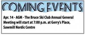 Bruce Ski Club, Bruce County, Ontario, Annual General Meeting 2016 ad