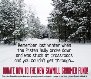 Bruce Ski Club - Pisten Bully Donation Ad 2016
