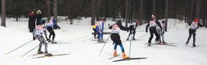 Great Wolf Invitational Cross-Country Ski Race 2017 - skiers racing (wide)
