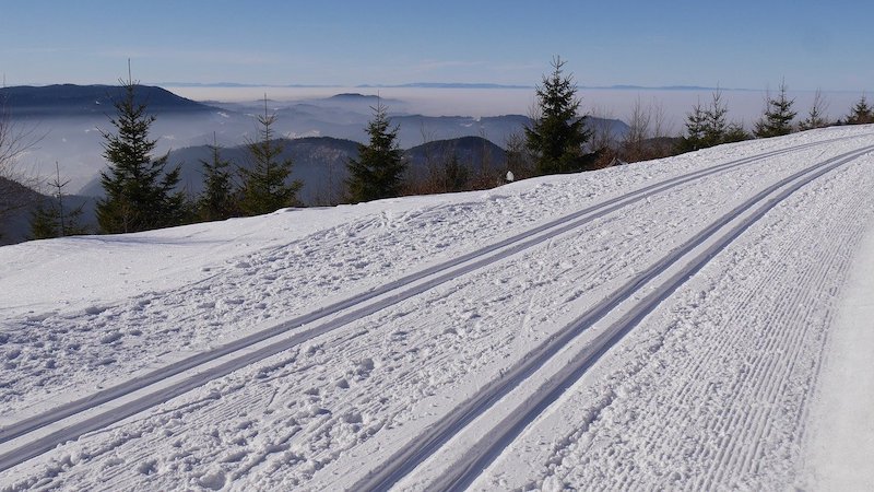 cross-country ski tracks
