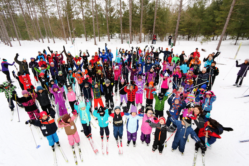Jackrabbit cross-country ski program - group photo