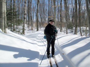 Skier at Rankin Ski Trail at Red Bay, Ontario