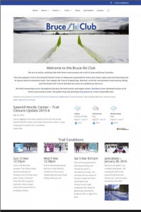 Bruce Ski Club website screenshot - February 2016
