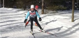 Jackrabbit program - two children cross-country skiing