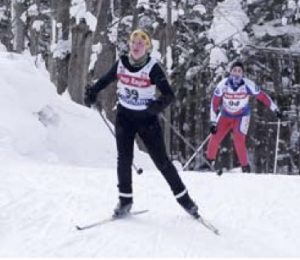 Skiers in Cross-Country Ski Race