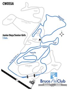 CWOSSA Cross-Country Ski Race Map – Junior Boys / Senior Girls