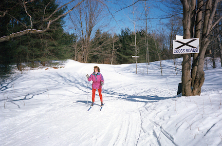 Sawmill Nordic Centre - Skier at Crossroads