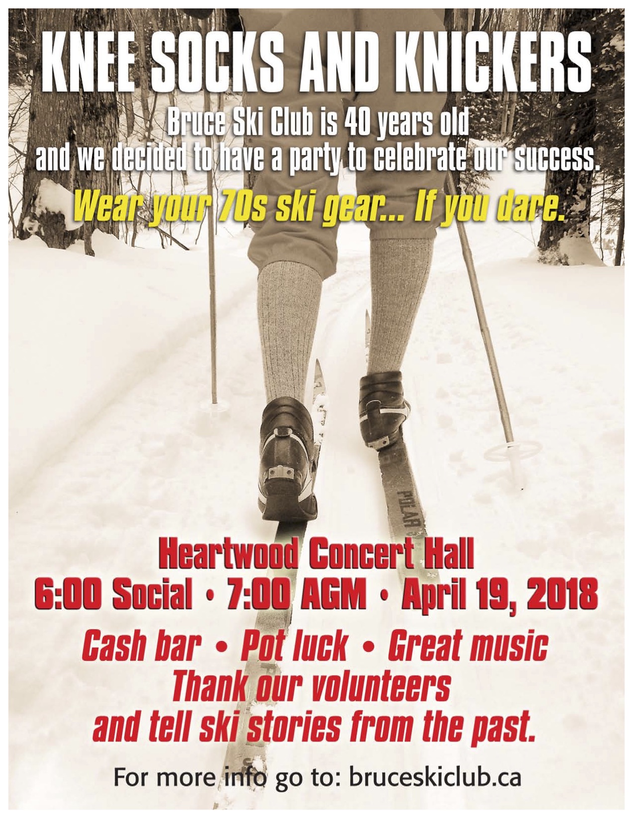 Bruce Ski Club - Annual General Meeting 2018 poster