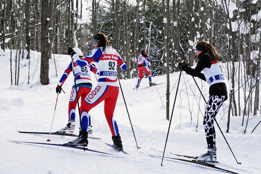 High school students in a cross-country ski race - Sawmill Nordic Centre, Hepworth, Ontario