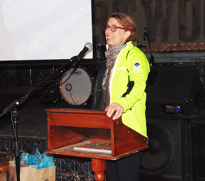 Laura Robison being recognized at Bruce Ski Club's 2019 Annual General Meeting