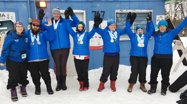 Special Olympics cross-country skiers